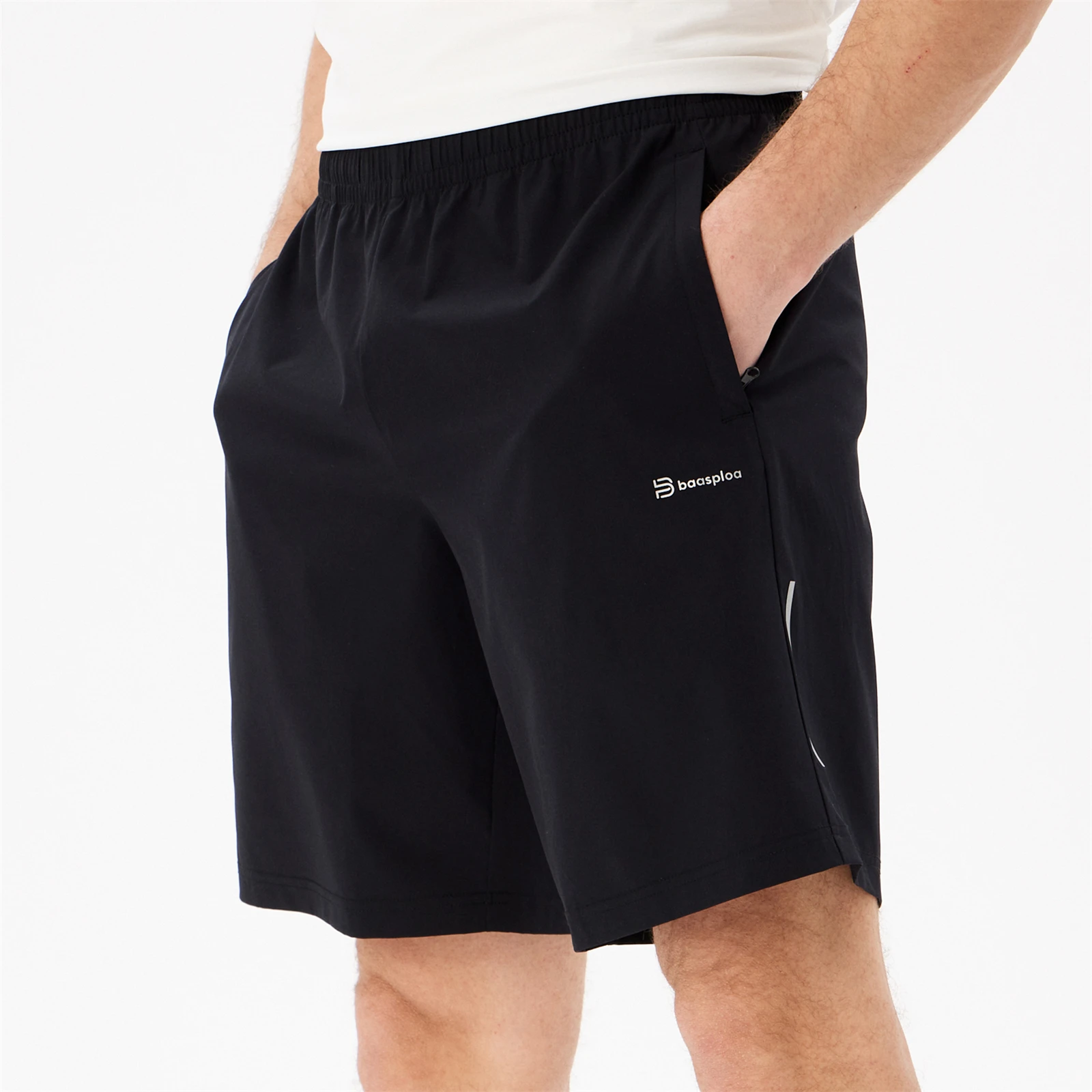 Baasploa Men Quick-Drying Sport Shorts Summer Soft Breathable Fitness Sweatpants Male Casual Training Elastic Five-Point Pants
