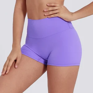 Women Sport Shorts Gym Running Shorts Breathable Sport Fitness Yoga Shorts Butt Lift High Waist Nylon Shorts 